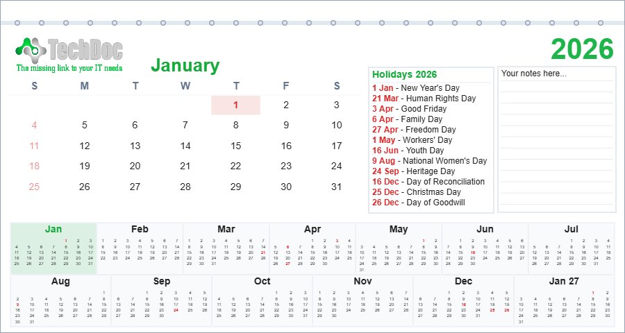 Wire Tent Calendar