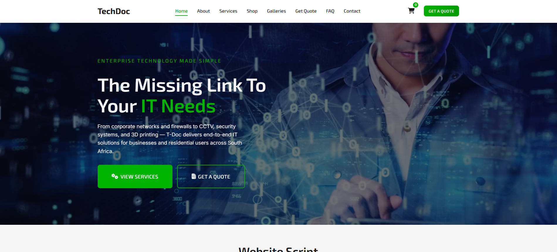 Full-Featured Business & E-Commerce Website script